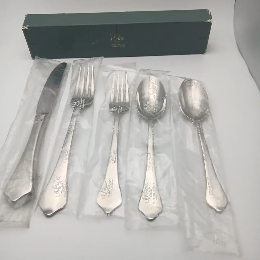 Lenox WILLIAMSBURG CHISWELL II Stainless Flatware 5pc Place Set Korea New In Box